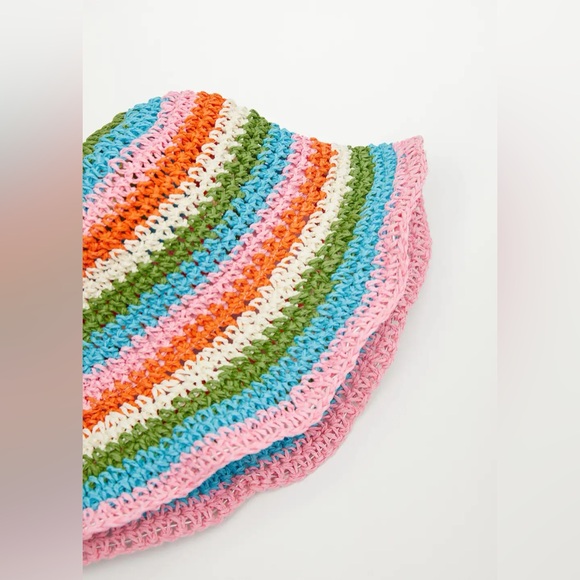 Striped Raffia Hat - Picture 2 of 7